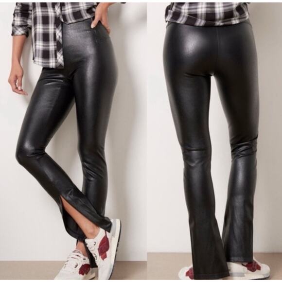 Spanx Leather-Like Front Slit Pants - Picture 1 of 7